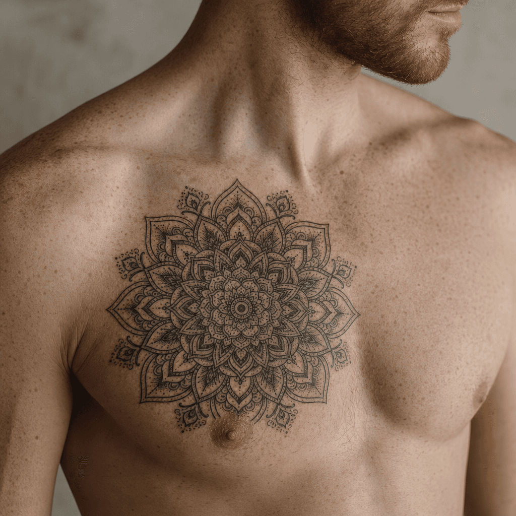 idée tatouage mandala mandala filigrane premium