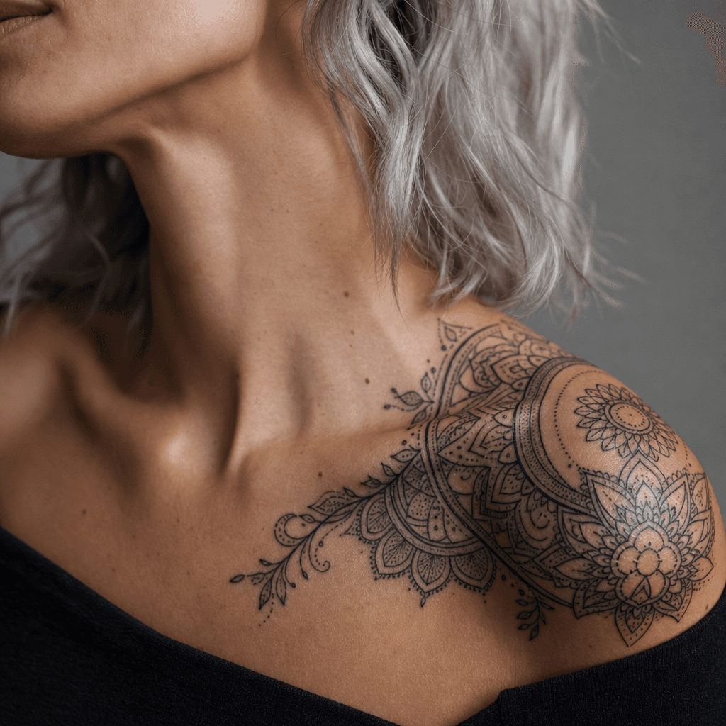 idée tatouage mandala mandala patchwork