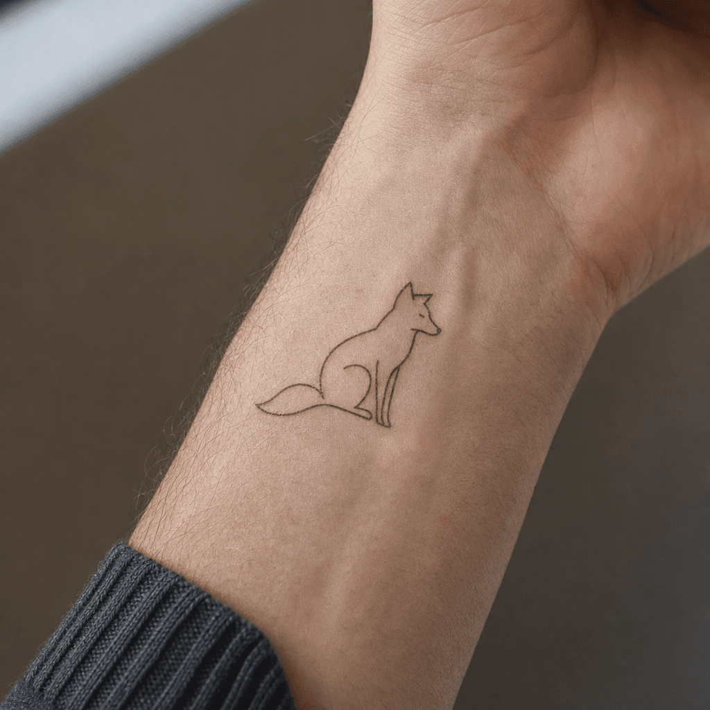idée tatouage minimaliste minimaliste single-line animal