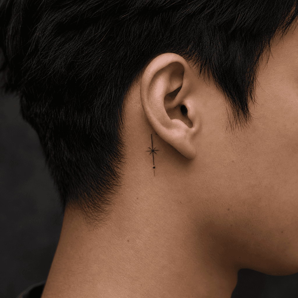 idée tatouage minimaliste minimaliste astre