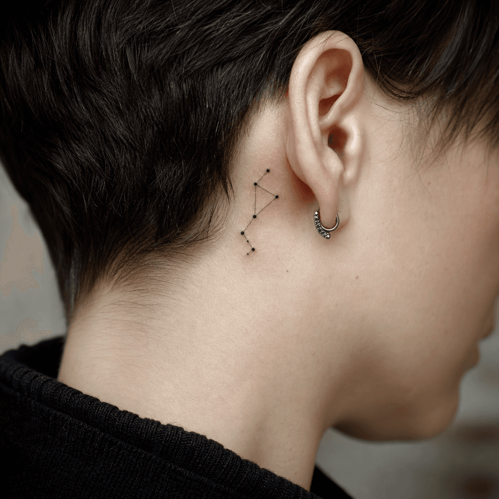 idée tatouage minimaliste minimaliste constellation