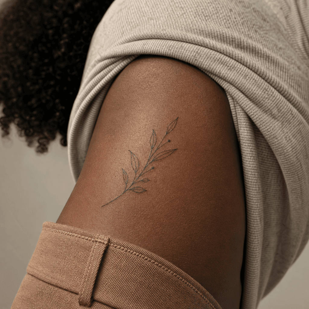 idée tatouage minimaliste minimaliste botanique