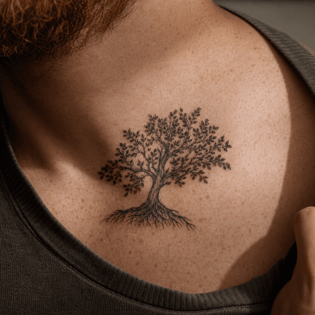 idée tatouage parents arbre familial ornemental