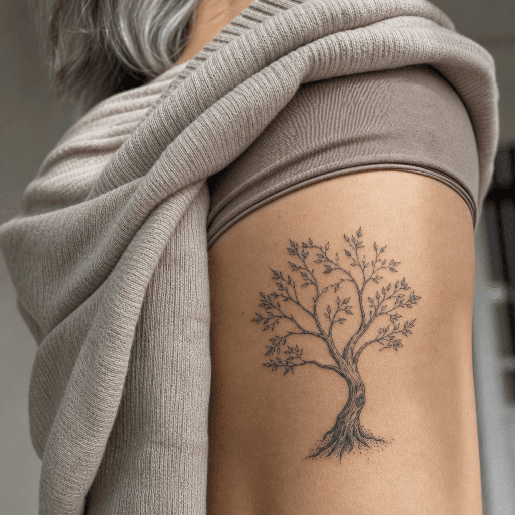 idée tatouage parents arbre familial ornemental