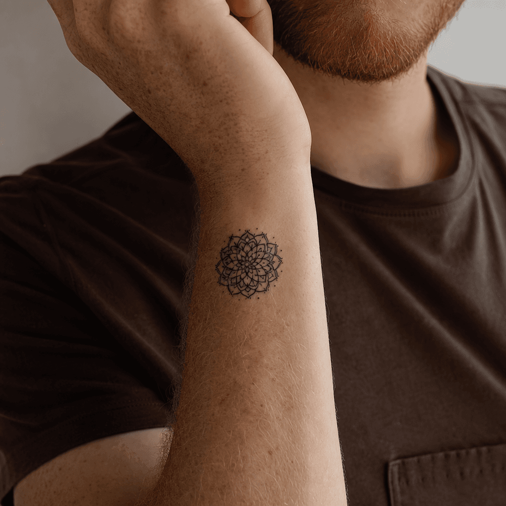idée tatouage petit mandala compact