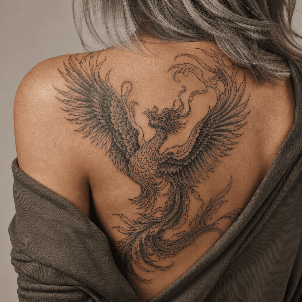 idée tatouage phenix phenix japonais irezumi