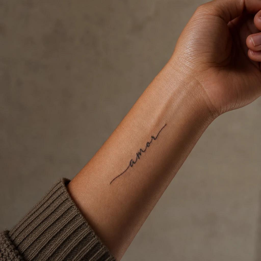 idée tatouage poignet femme mot manuscrit