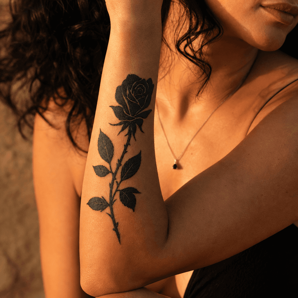 Idée tatouage rose