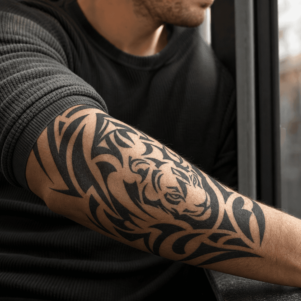 idée tatouage tribal tribal animal puissant