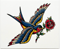 tatouage coeur style old school
