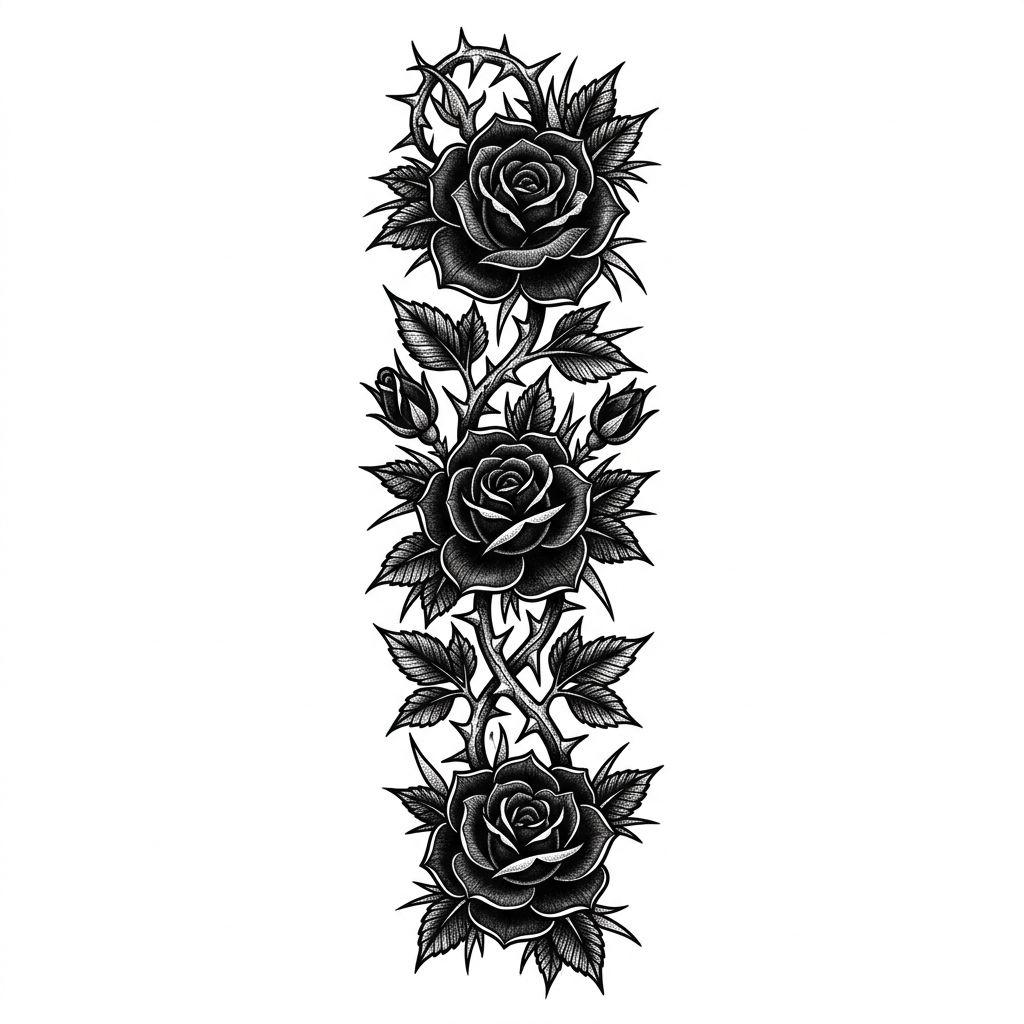 idée tatouage bras composition florale masculine