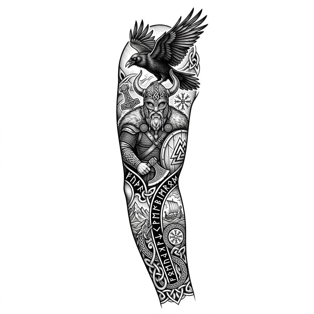 idée tatouage bras homme sleeve premium