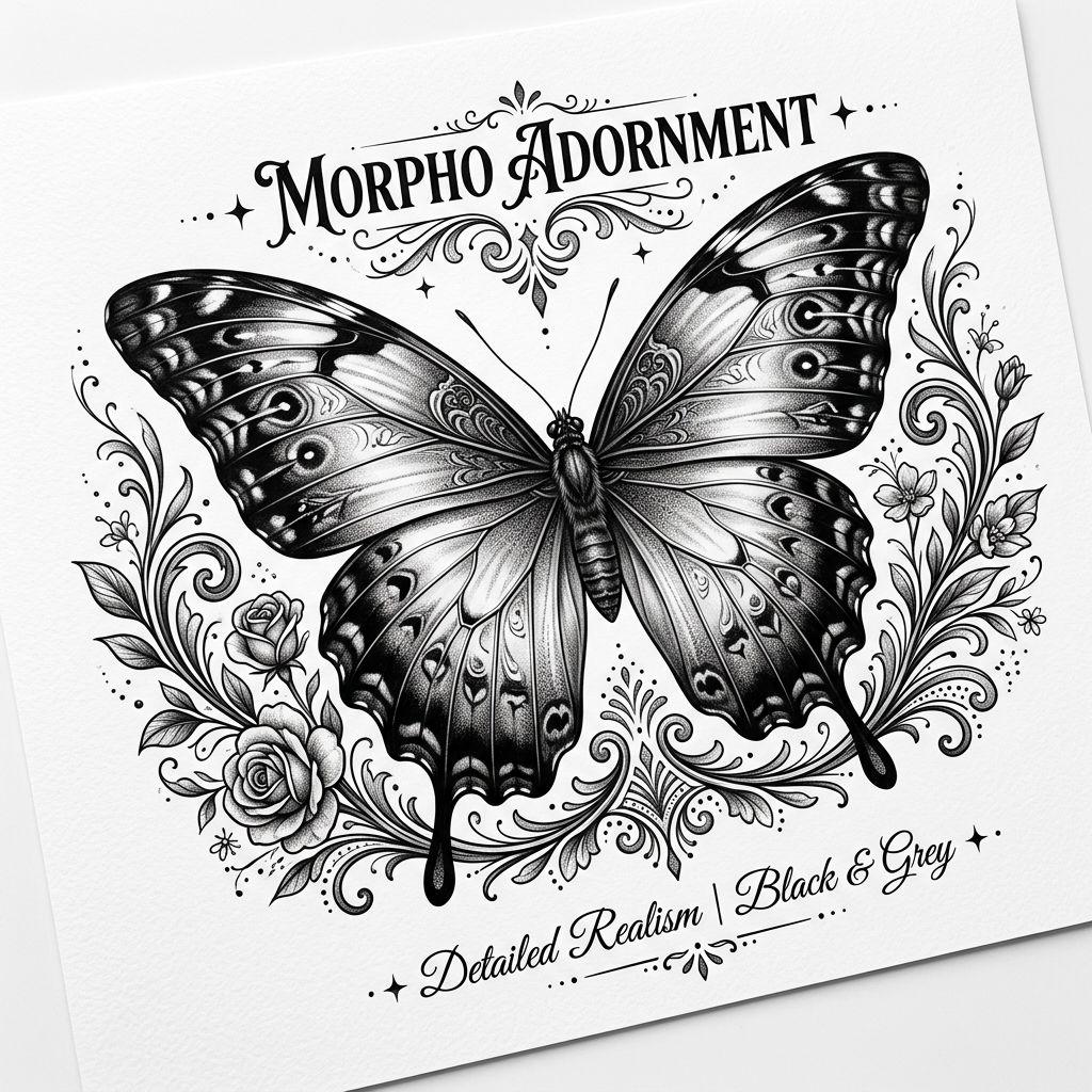 idée tatouage cuisse femme papillon réaliste