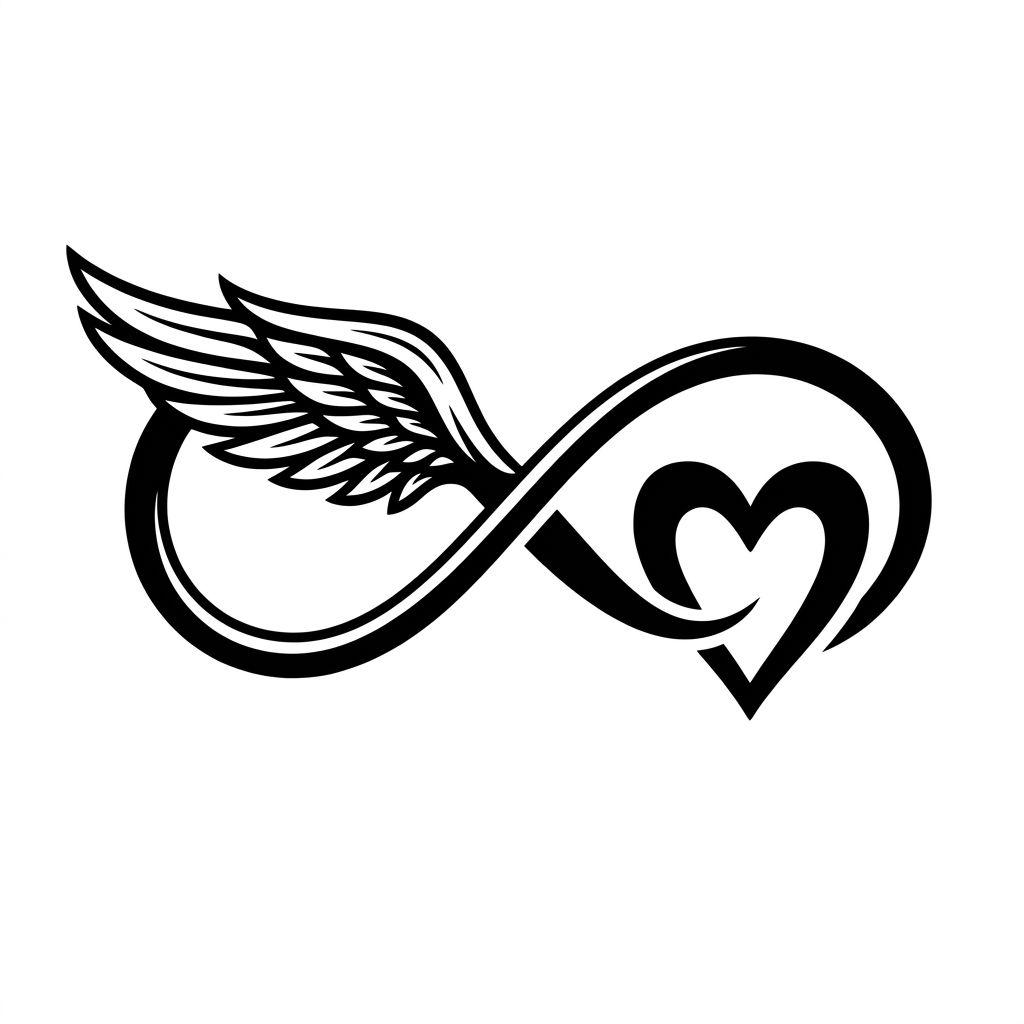 idée tatouage deuil symbole infini deuil