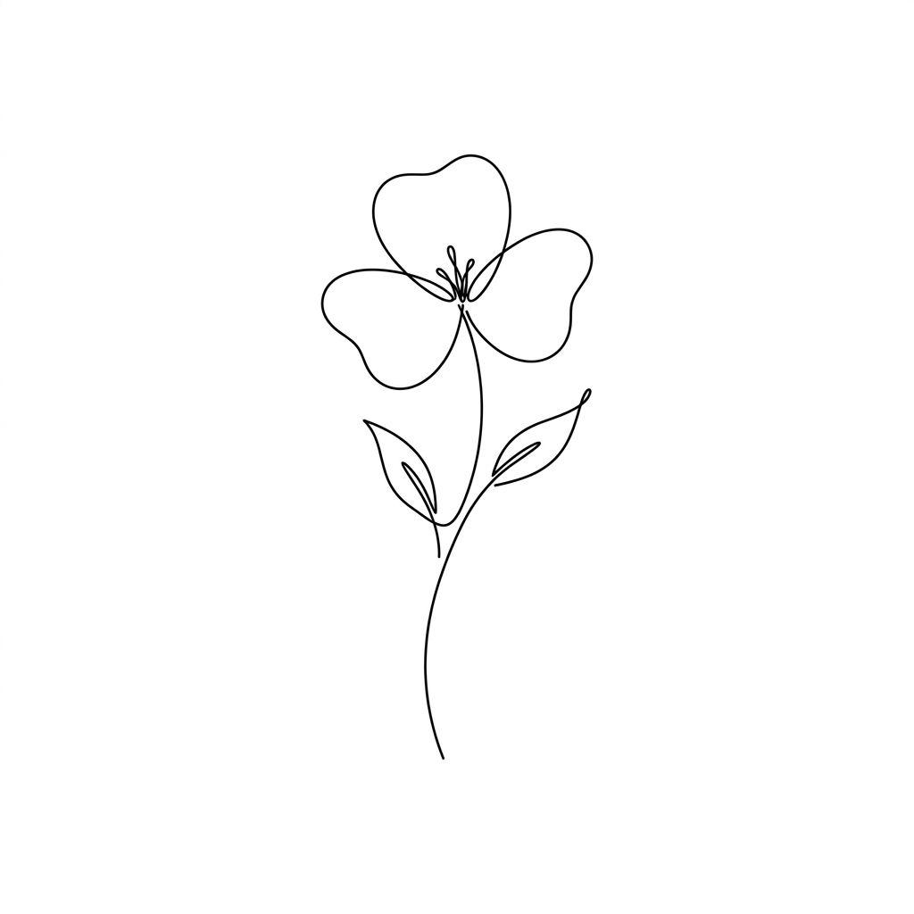 idée tatouage femme fleur minimaliste