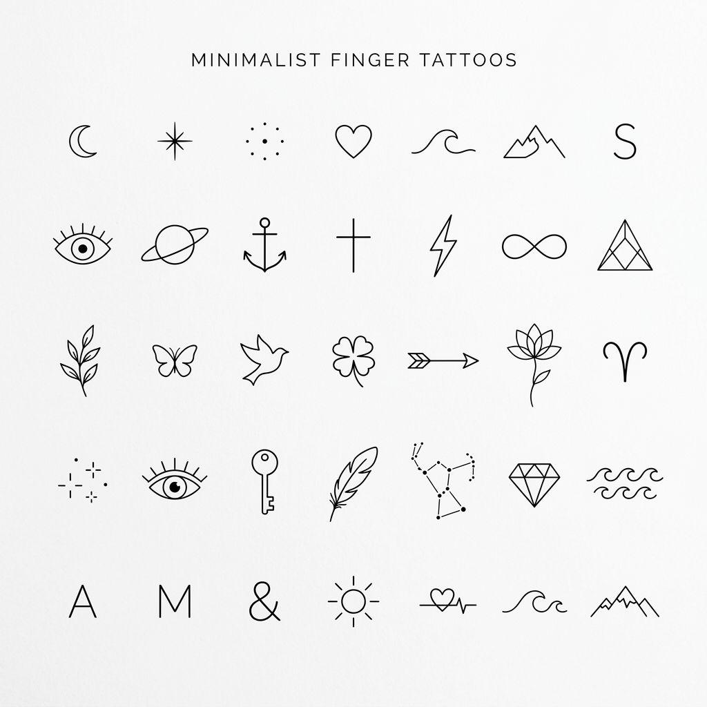 idée tatouage main doigt fine line