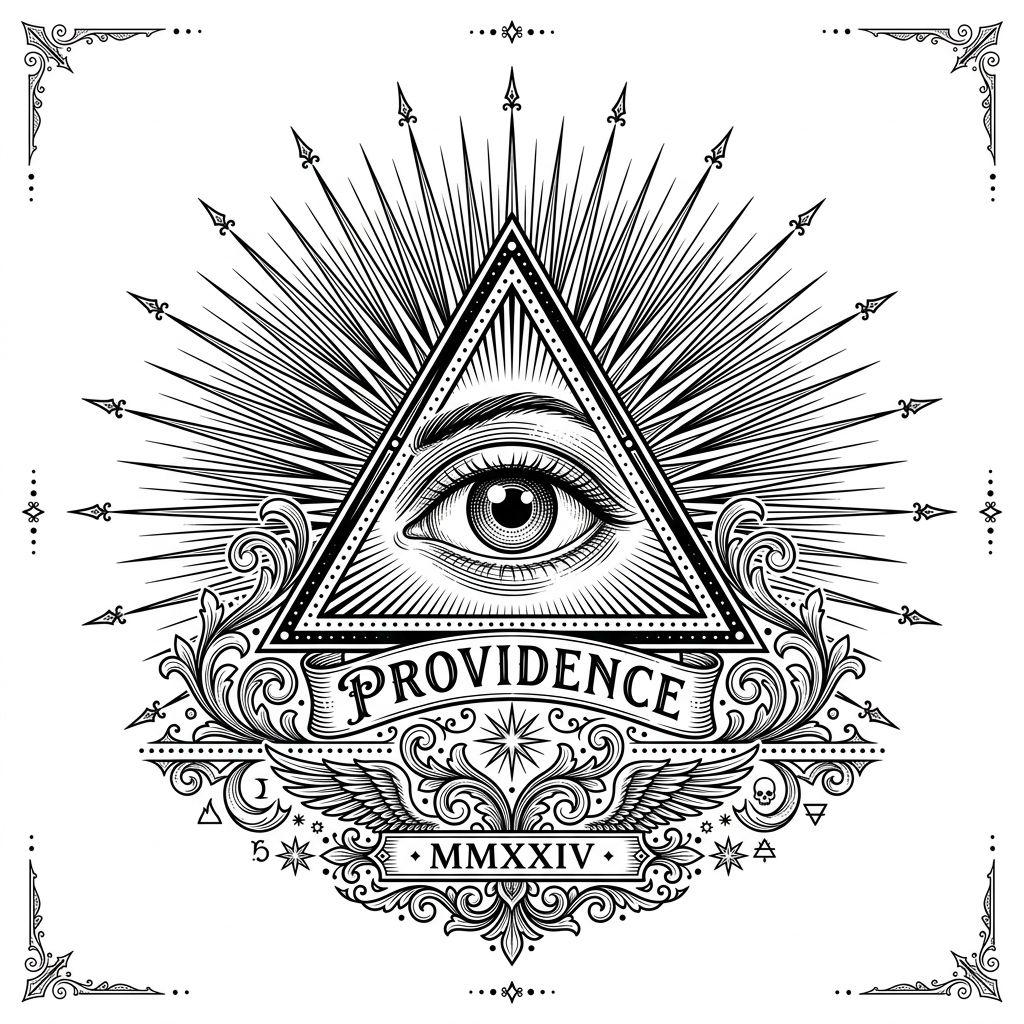 idée tatouage oeil oeil de la providence, design sur fond blanc