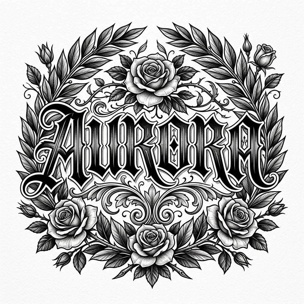 idée tatouage prénom prénom premium artistique