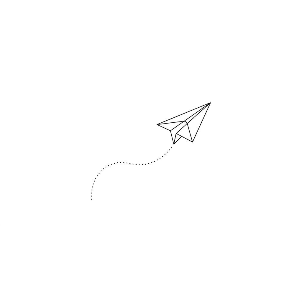 idée tatouage voyage avion minimaliste