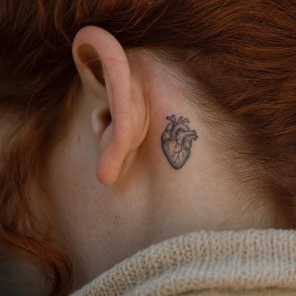 idée tatouage discret femme cœur intérieur du bras