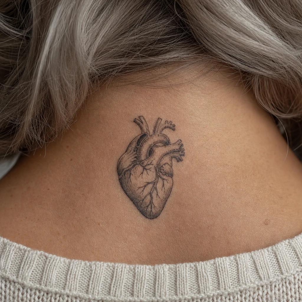 idée tatouage discret femme cœur intérieur du bras