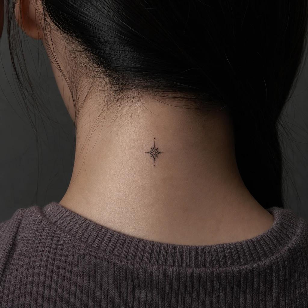 idée tatouage discret femme petit symbole clavicule