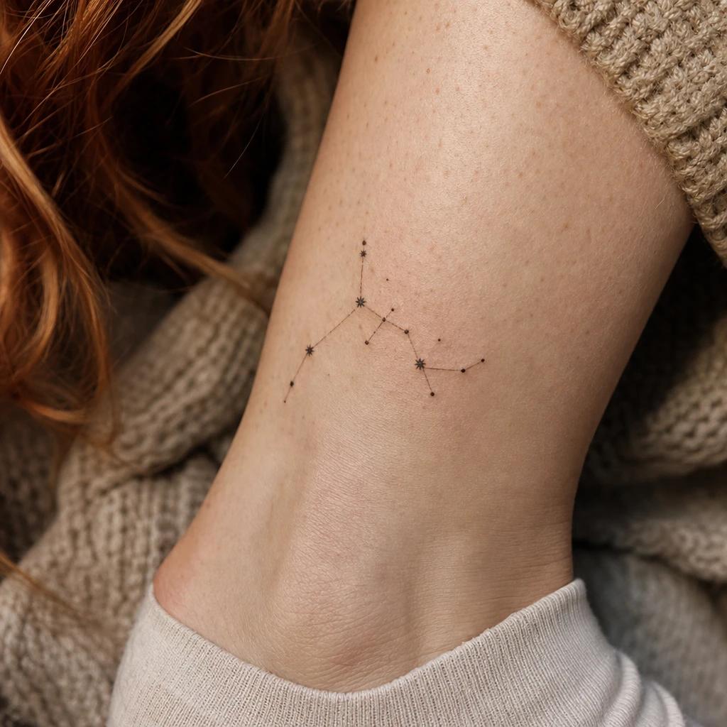 idée tatouage discret femme constellation discrète