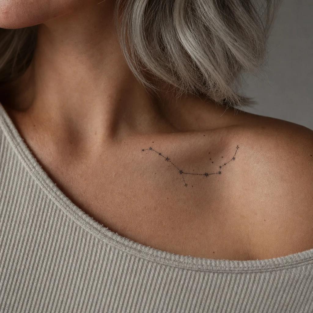 idée tatouage discret femme constellation discrète