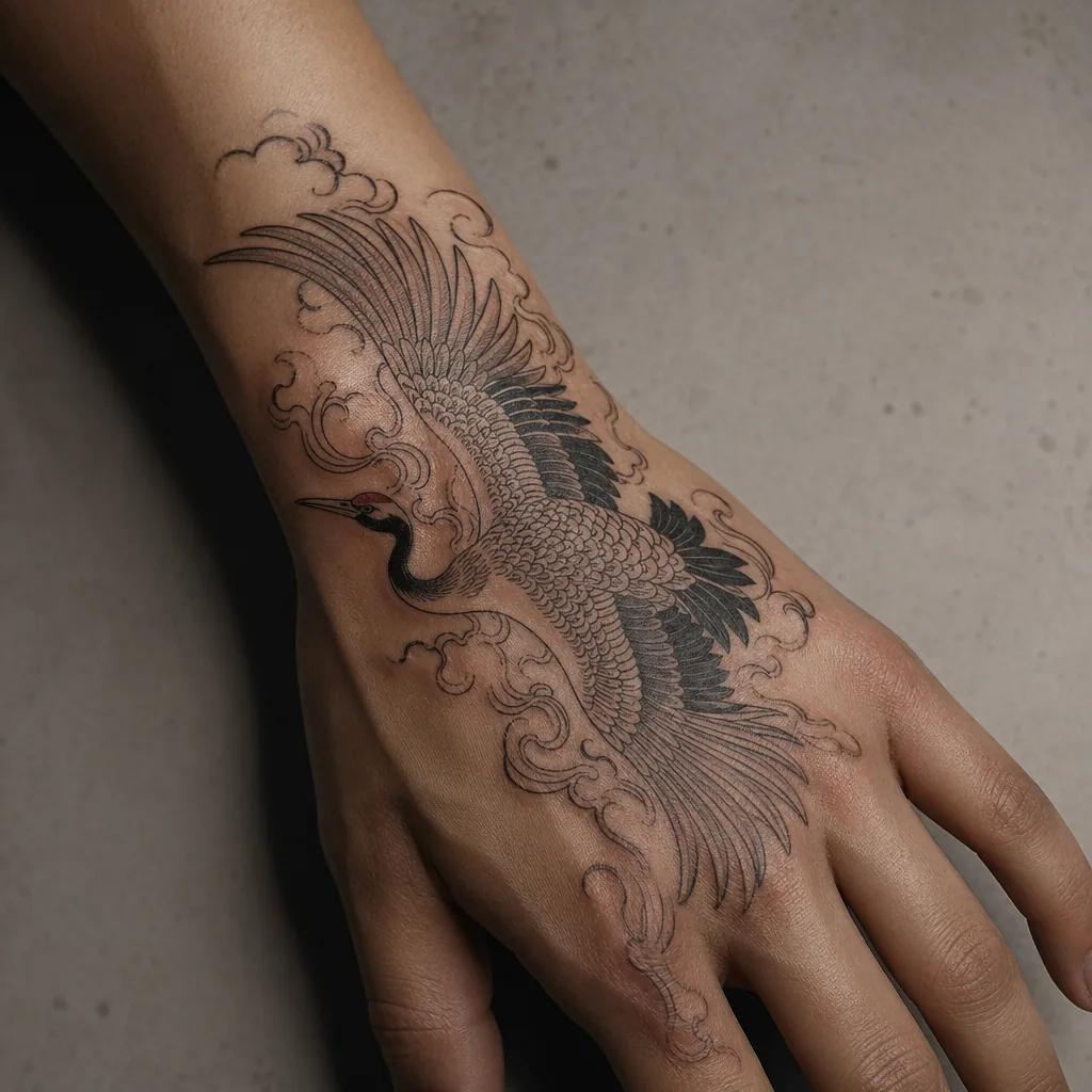 idée tatouage main homme crâne ornemental