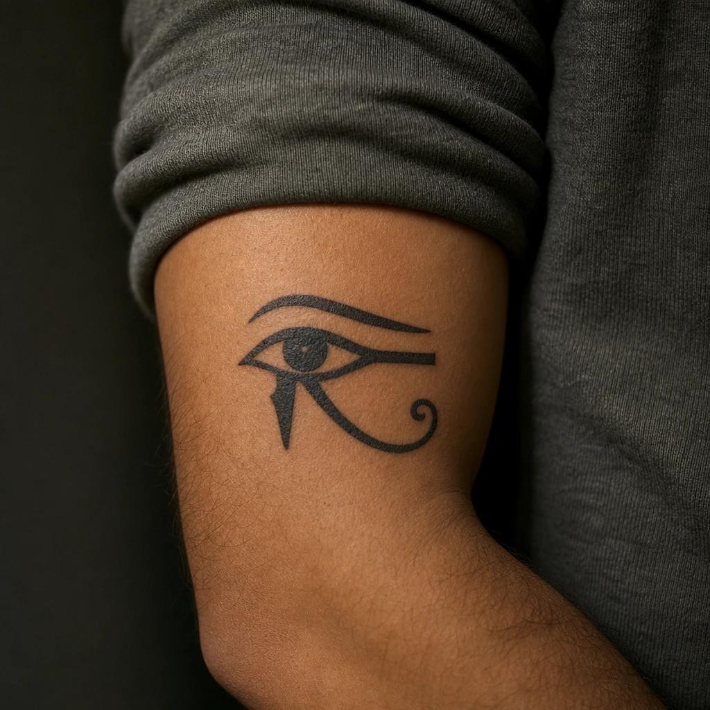 idée tatouage oeil oeil d horus égyptien, photo réaliste sur peau