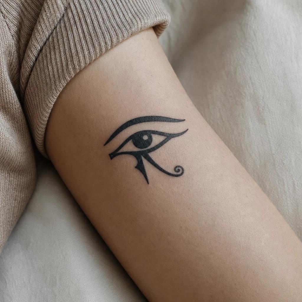 idée tatouage oeil oeil d horus égyptien, photo réaliste sur peau