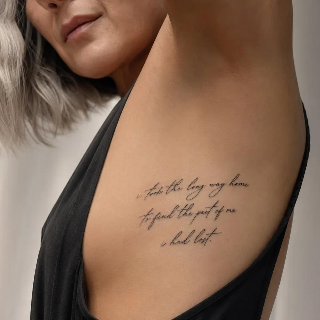 idée tatouage phrase patchwork phrase flash