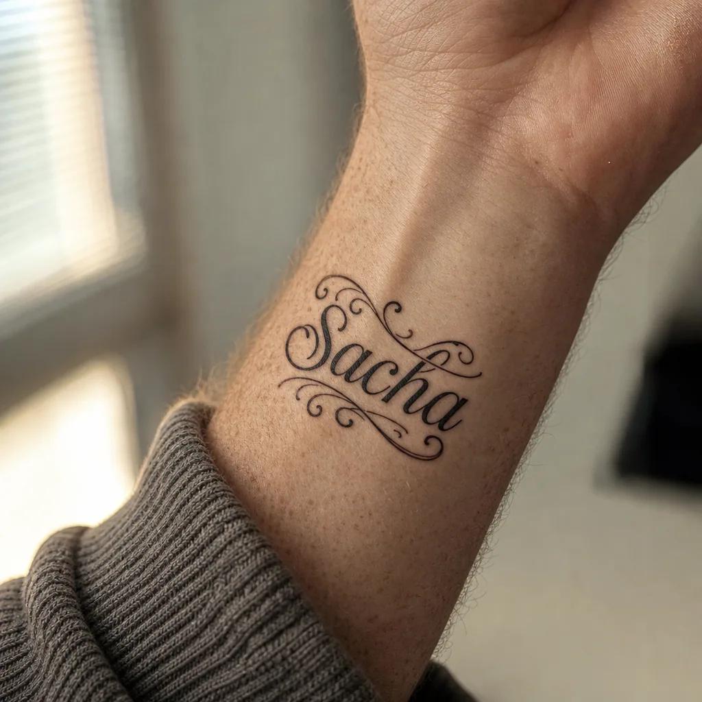 idée tatouage prénom prénom ornemental