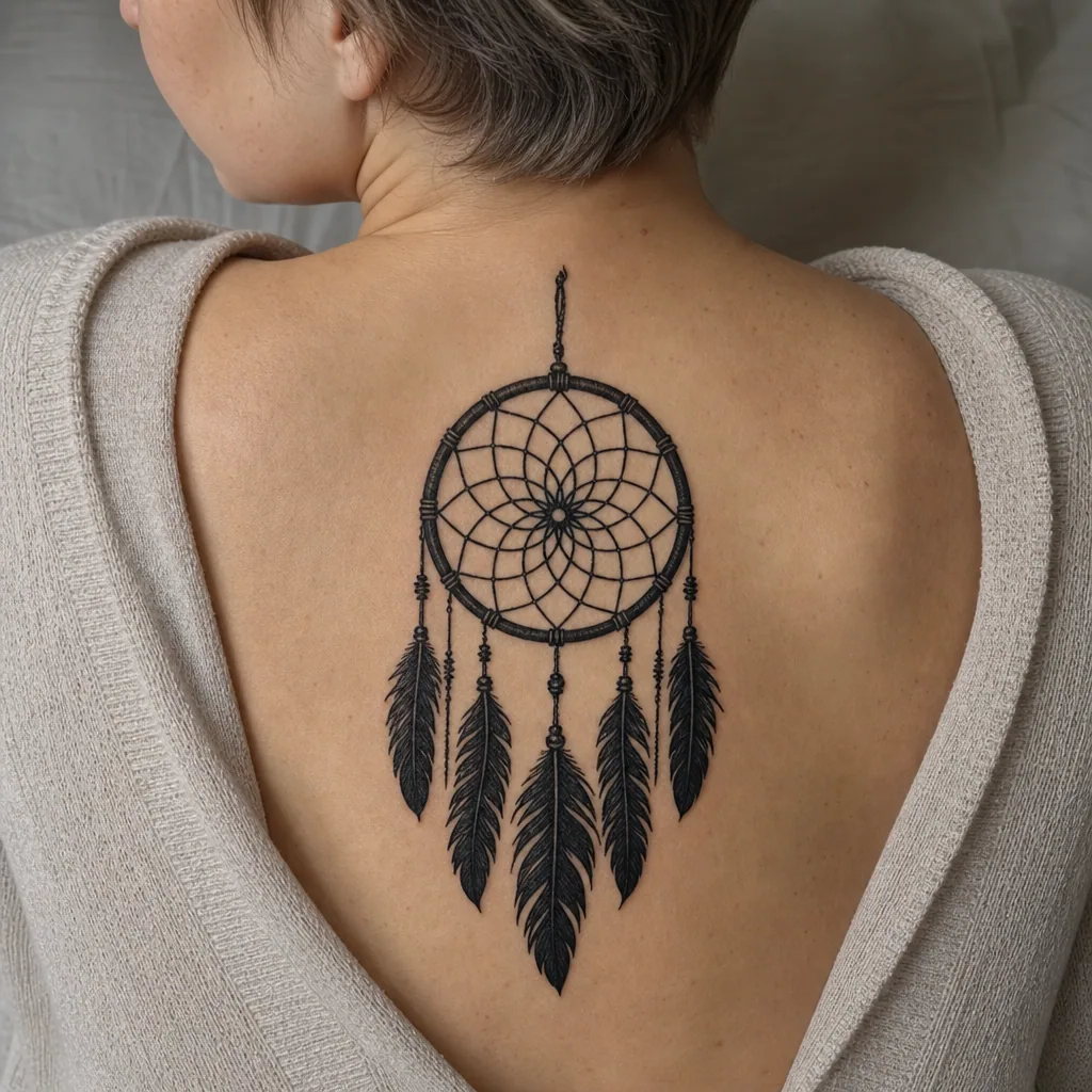 Attrape-reve blackwork dense