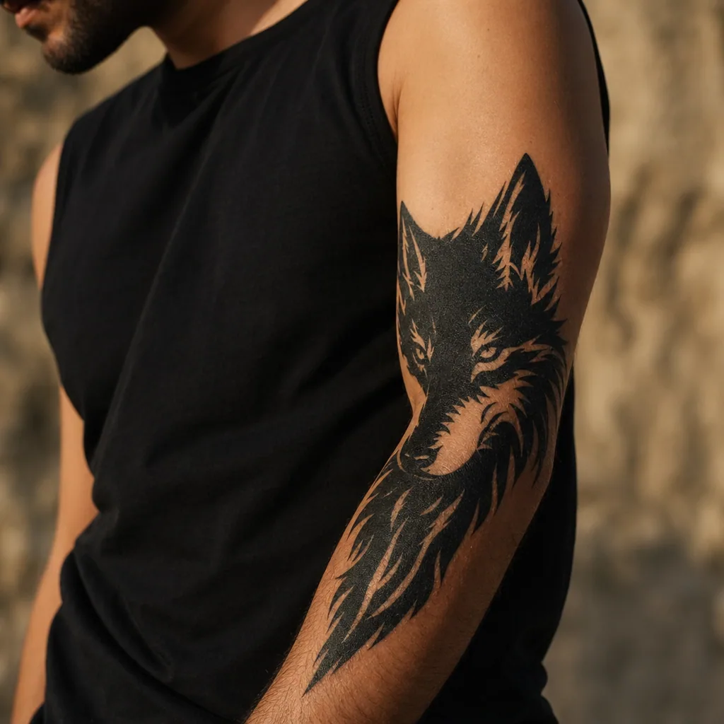 Loup blackwork