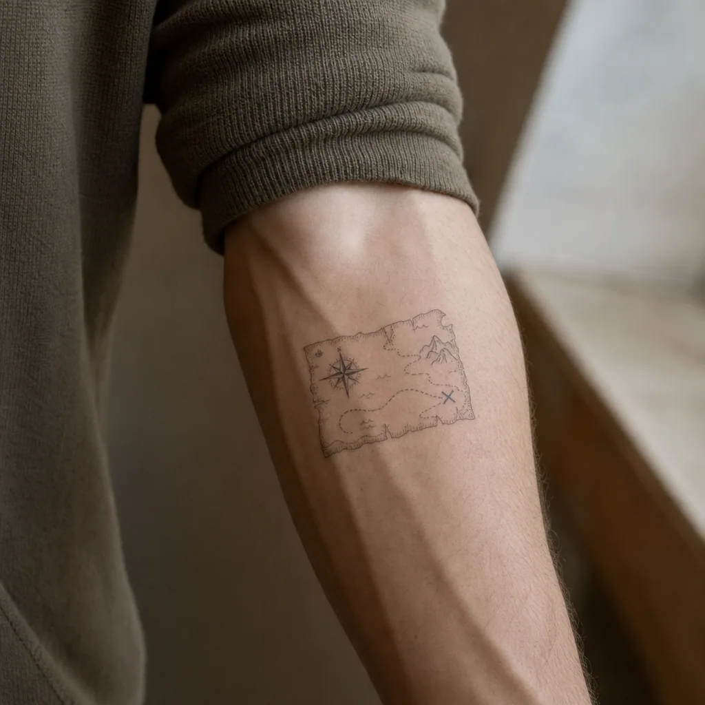 Carte au tresor fine line