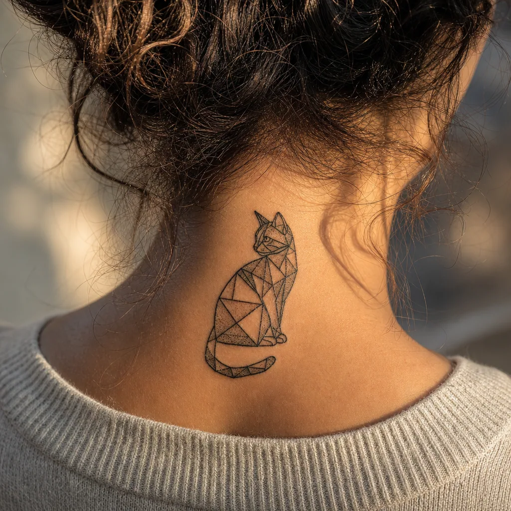 Chat geometrique facette