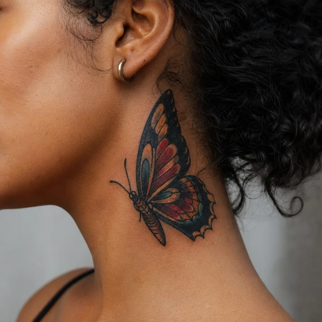 Cou neo-traditionnel papillon