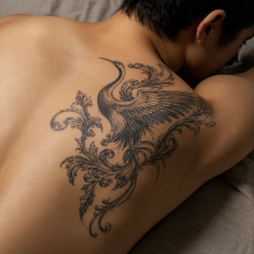 Crane ornemental baroque