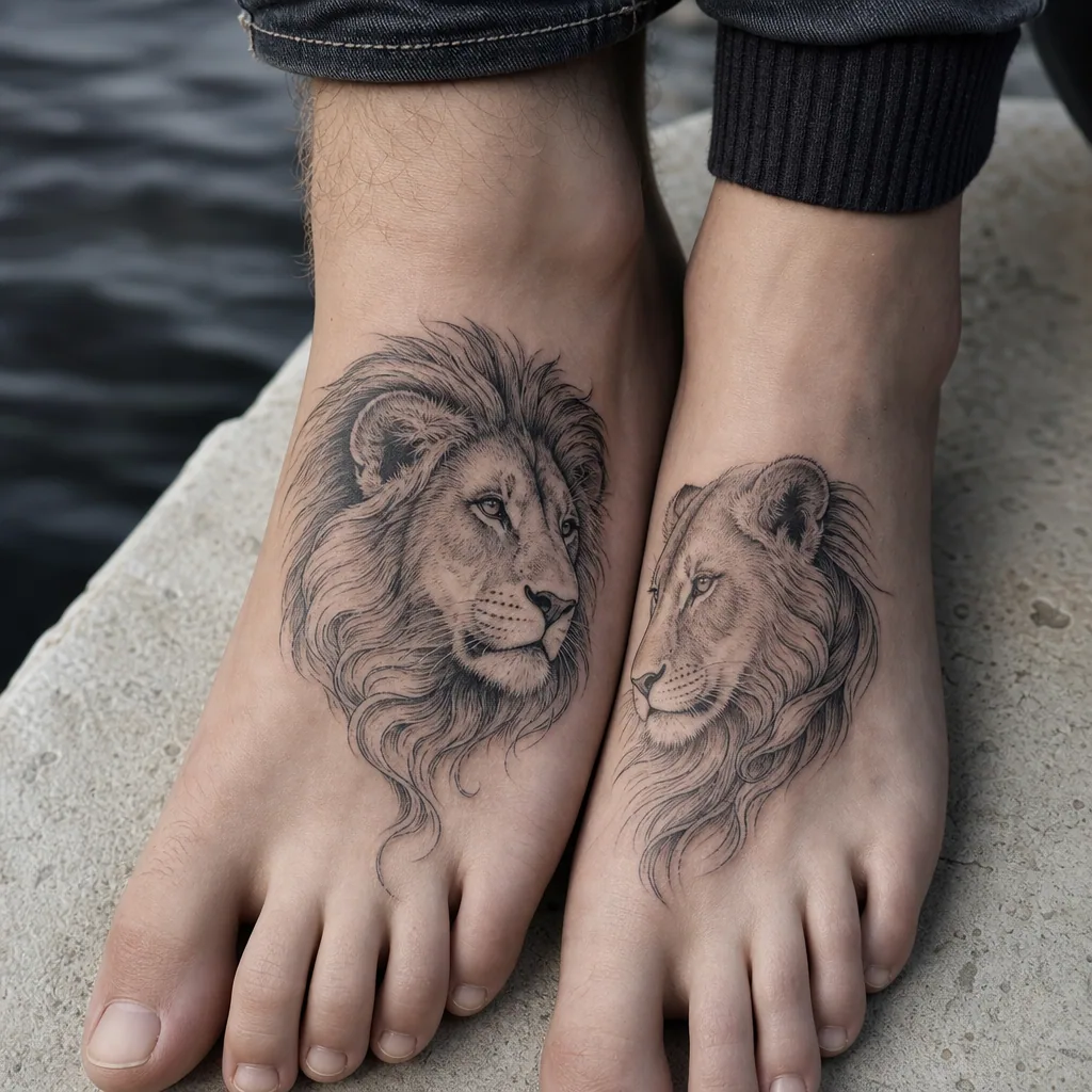 Lion et lionne