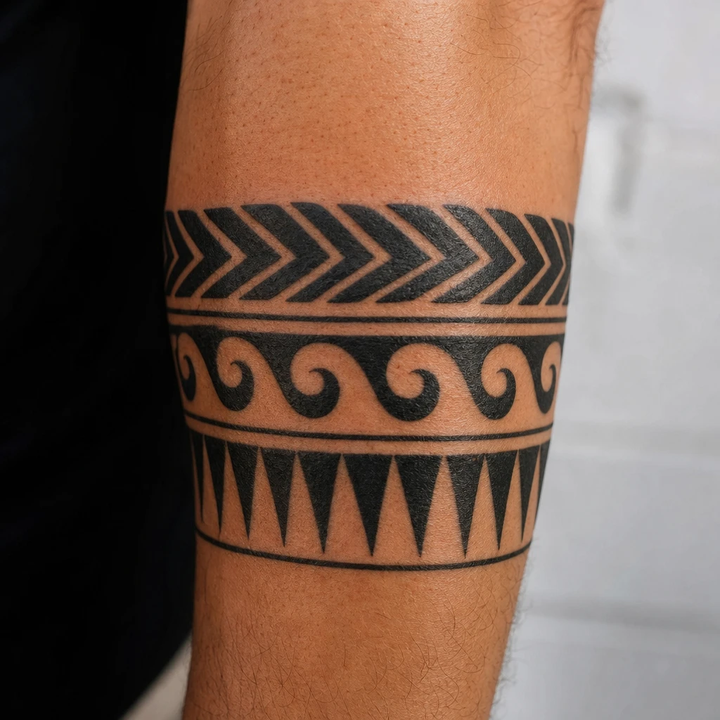 Tatouage maori sur peau réelle