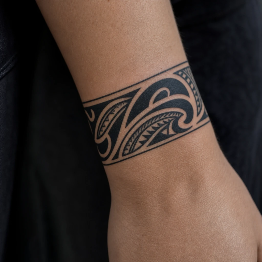 Tatouage maori sur peau réelle