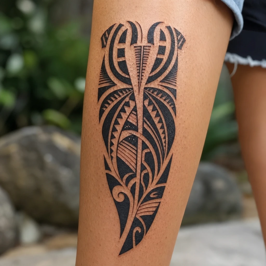 Tatouage maori sur peau réelle