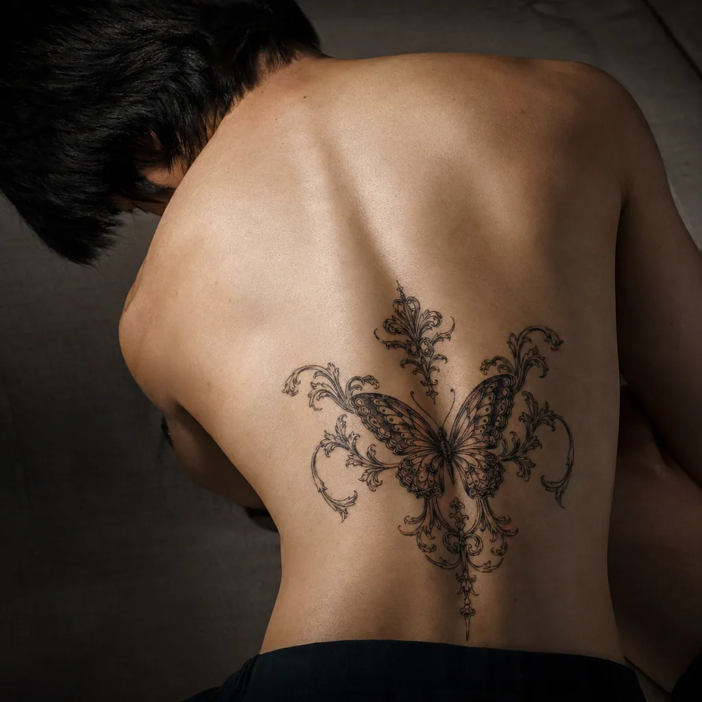 Papillon ornemental baroque