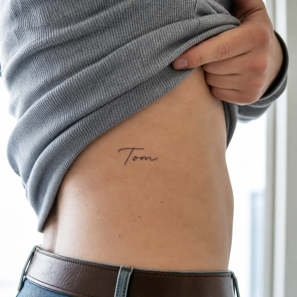 Prenom fine line cursive