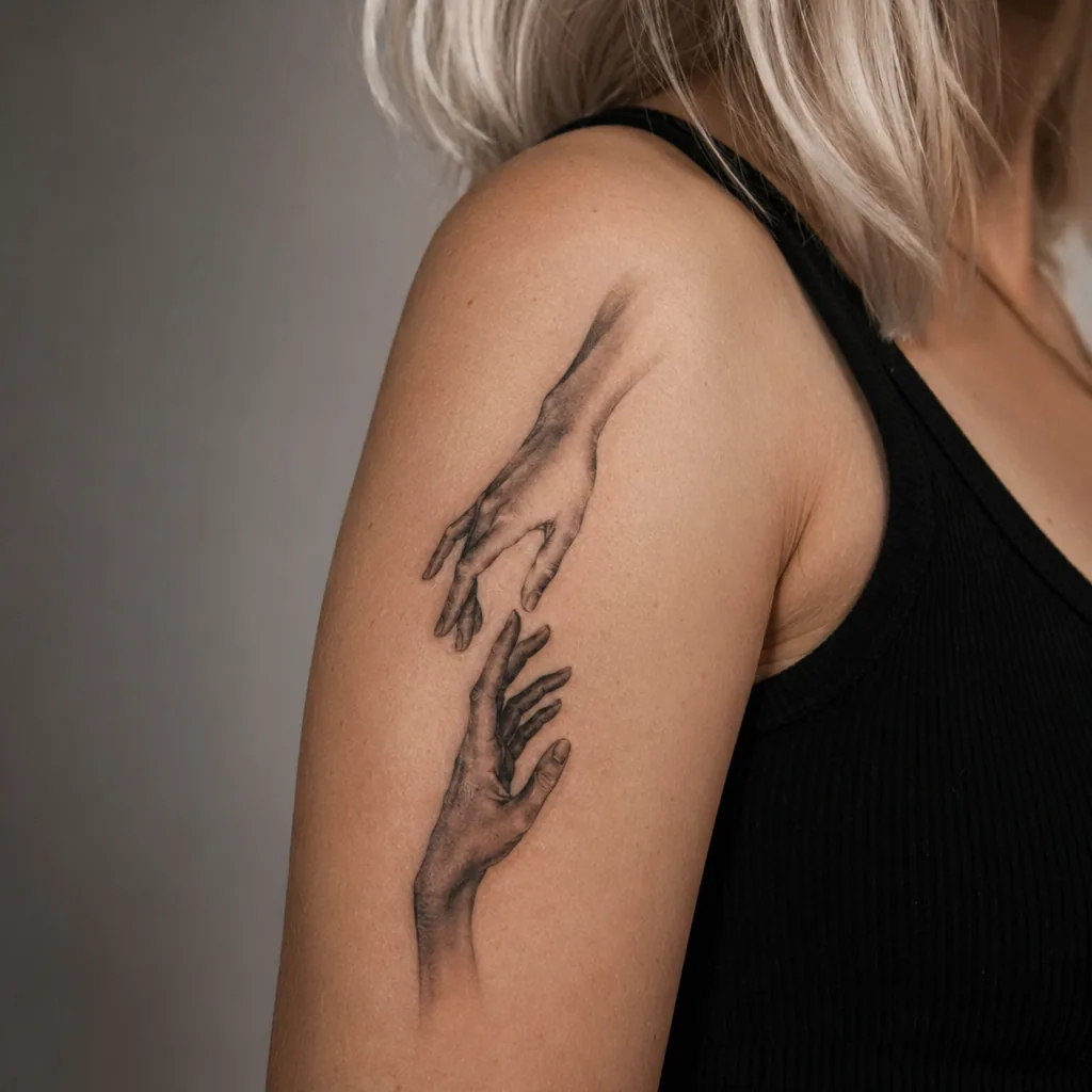 Deux mains realistes