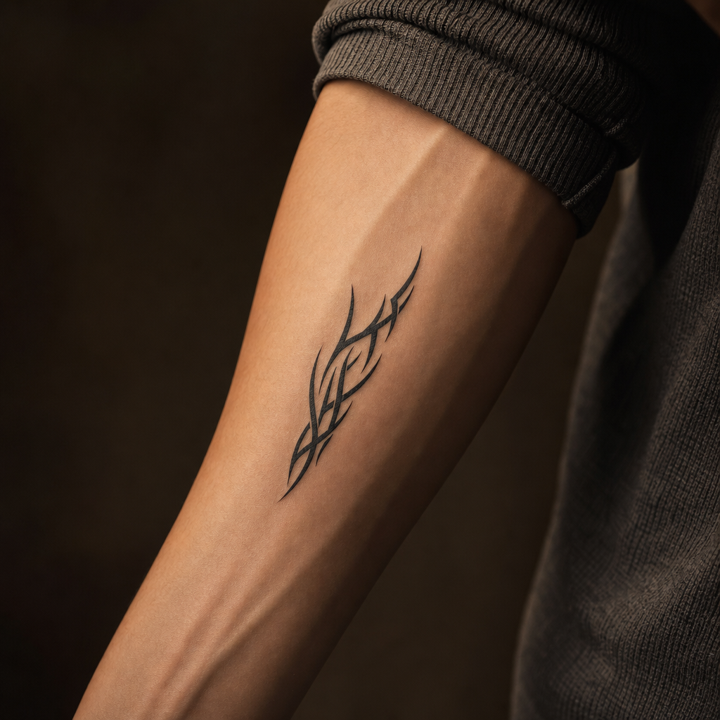 Tribal blackwork minimaliste