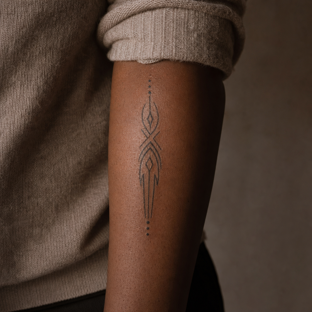 Tribal blackwork minimaliste