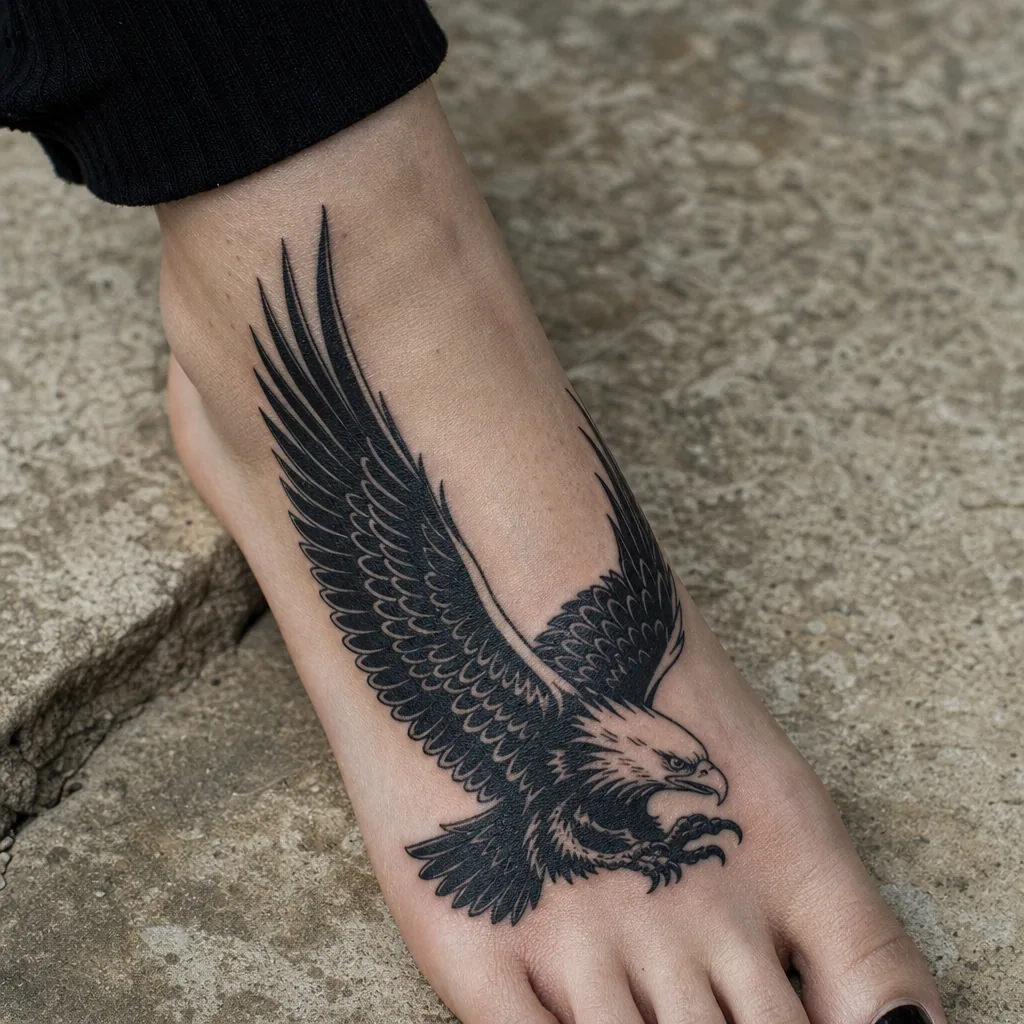 Aigle puissant blackwork