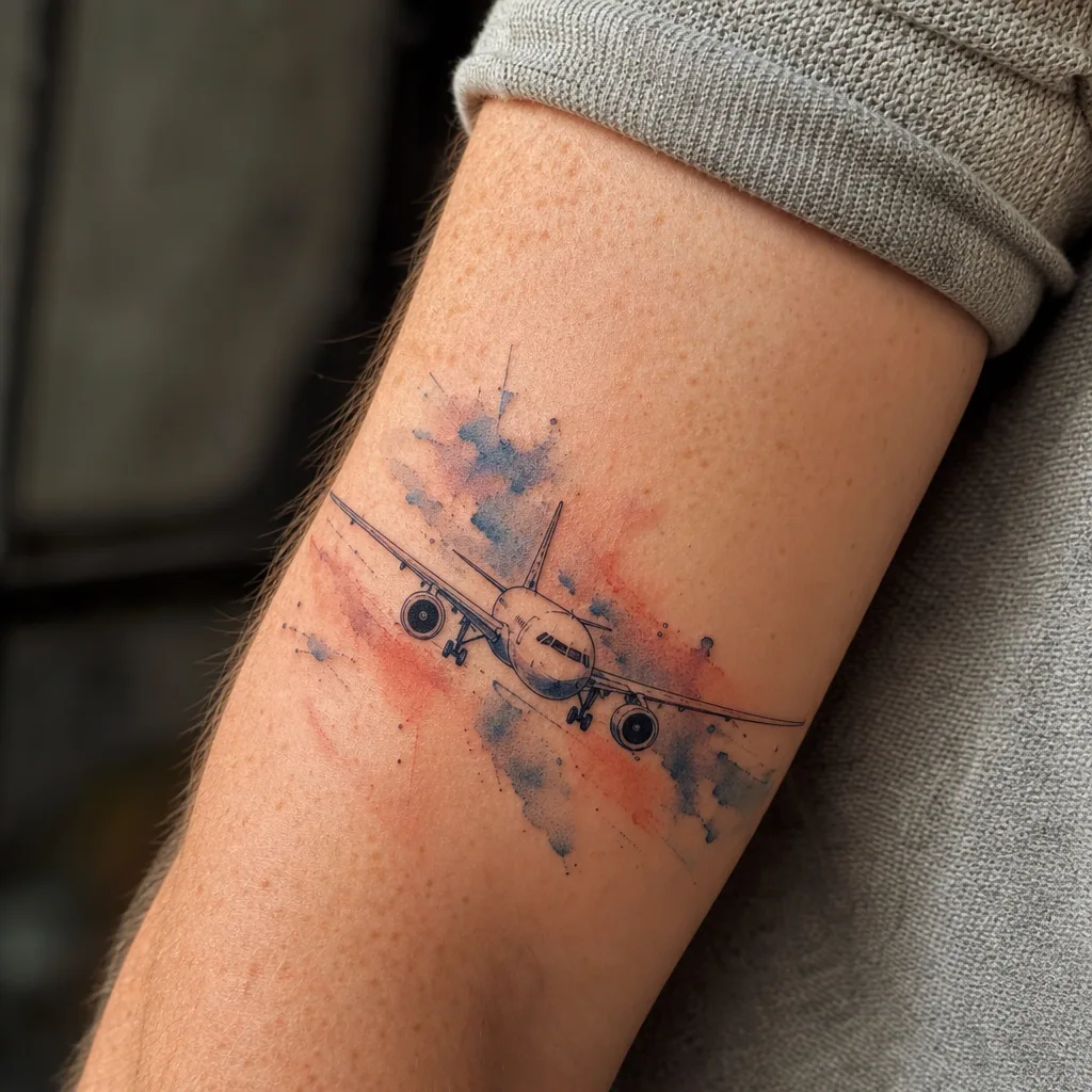 Avion aquarelle